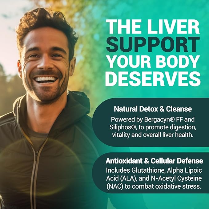 Liver Cleanse Detox & Repair Vitamins with Artichoke & Silymarin 1000mg, Liverpal Comprehensive Milk Thistle Liver Support Supplement for Optimal Health, Digestion & Immunity, Vegan Capsules 30 Days