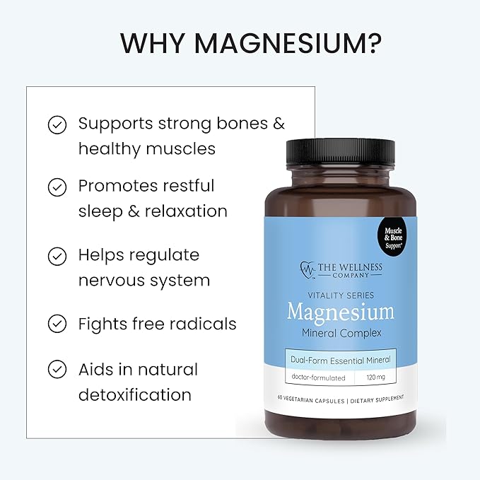 Magnesium Glycinate and Magnesium Citrate – Supports Muscle Relaxation and Cardiovascular Health | 60ct (2 Month Supply)