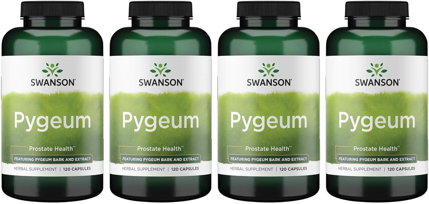 Swanson Pygeum - Herbal Supplement - Men's Health Supplement - (120 Capsules Each, 400 mg) (4 Pack)