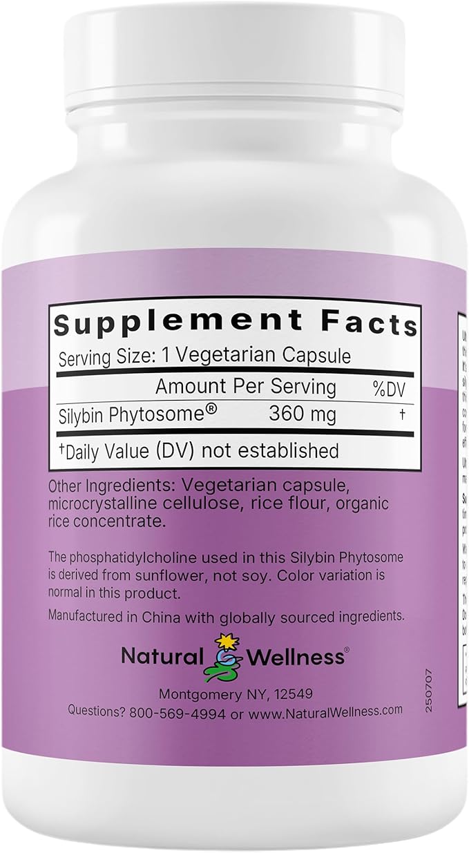 UltraThistle Advanced Milk Thistle Liver Support – 1080mg Silybin Phytosome Patented Formula – Herbal Liver Cleanse & Detox – No Soy, Gluten Free, Non-GMO – 90 Capsules (30-Day Supply)