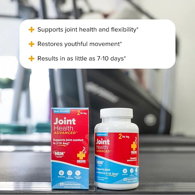 Redd Remedies, Joint Health Advanced, Helps Strengthen Connective Tissue and Cartilage, Fast-Acting Comfort with Boswellia Serrata and Turmeric, 60 Vegetarian Capsules
