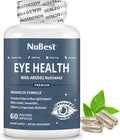 NuBest AREDS 2 Eye Vitamins with Beta Carotene Carrot Powder, 20mg Lutein, 4mg Zeaxanthin, Bilberry, Grape Seed, BioPerine, B-Complex, Multivitamin for Eye Health | 60 Vegan Capsules | 1 Month Supply