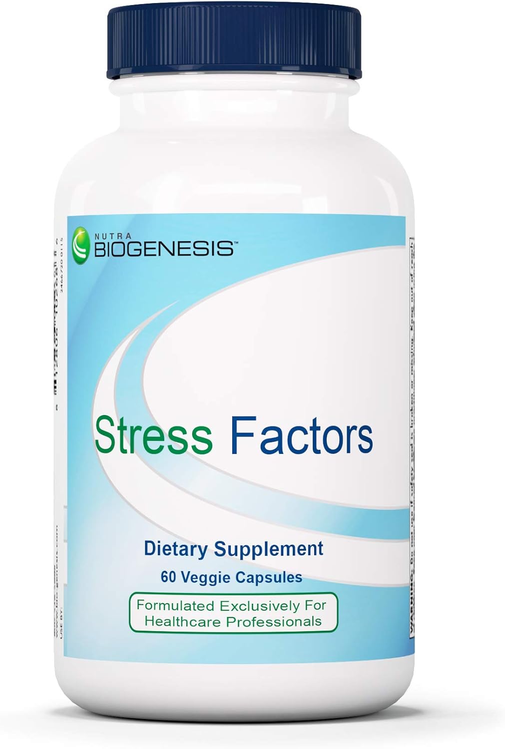 Nutra Biogenesis Stress Factors - GABA Supplements for Women & Men, L Theanine Calm Relaxation Support for Adults, 100mg L-Theanine & 25mg GABA Per Pill - 60 Veggie Capsules