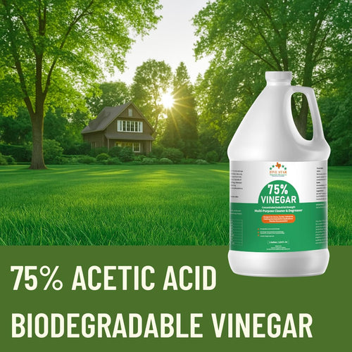 75% Vinegar Concentrated | White Vinegar for Cleaning and Garden | Horticultural, Home, and Outdoor Pure| | 1 Gallon (128 fl oz) | Max Performance 18X Power