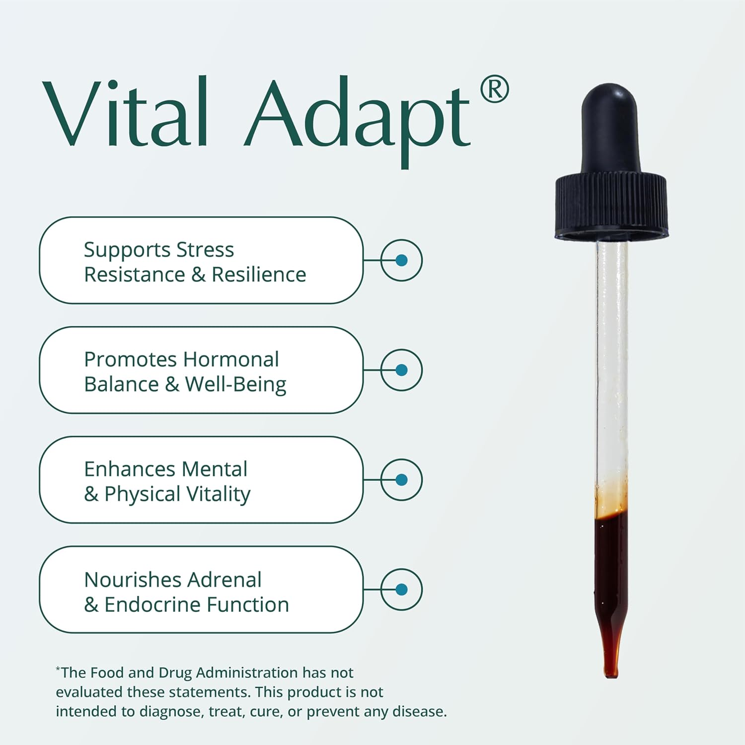 Natura Health Products Vital Adapt Supplement - Daily Nourishing Adaptogenic Tonic for Endocrine Function Support - Featuring Rhodiola, Ashwagandha, Cordyceps, Reishi (16 Fluid oz)