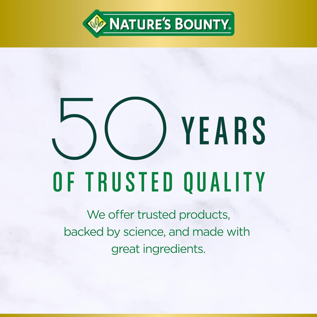 Nature's Bounty Chromium Picolinate, Supports Fat, Protein & Sugar Metabolism, Mineral Supplement, 800 mcg, 50 Tablets