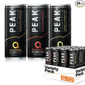 Peak Cocktails Non-Alcoholic Cocktail | Adaptogens, Nootropics, Superfoods for Recovery, Calm, Sleep | Ashwagandha, Tart Cherry, L-Theanine | Mixologist-crafted | 8.4 oz, 24-Pack Variety Pack