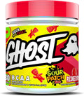 GHOST BCAA Powder Amino Acids Supplement, Sour Patch Kids Redberry - 30 Servings - Sugar-Free Intra, Post & Pre Workout Amino Powder & Recovery Drink, 7G BCAA