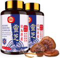 Japanese Reishi Mushroom Complex Supplement 1500mg - Reishi,Chaga,Cordyceps,Lion's Mane,Maitake,Agaricus Mushrooms Extract & 3 Herb,Organic Mushroom Capsules for Immune,Brain (Pack of 2)