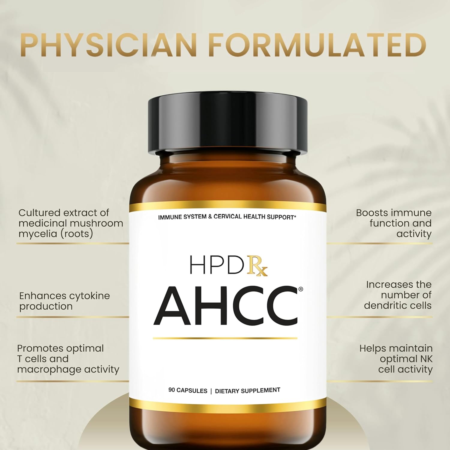 Premium AHCC & Shiitake Mushroom 1100 mg per Serving Supplement, Natural Immunity Booster, Maintains Natural Killer Cell Activity | AHCC is Proven in 30+ Studies | 60-Day Supply, 2-Pack