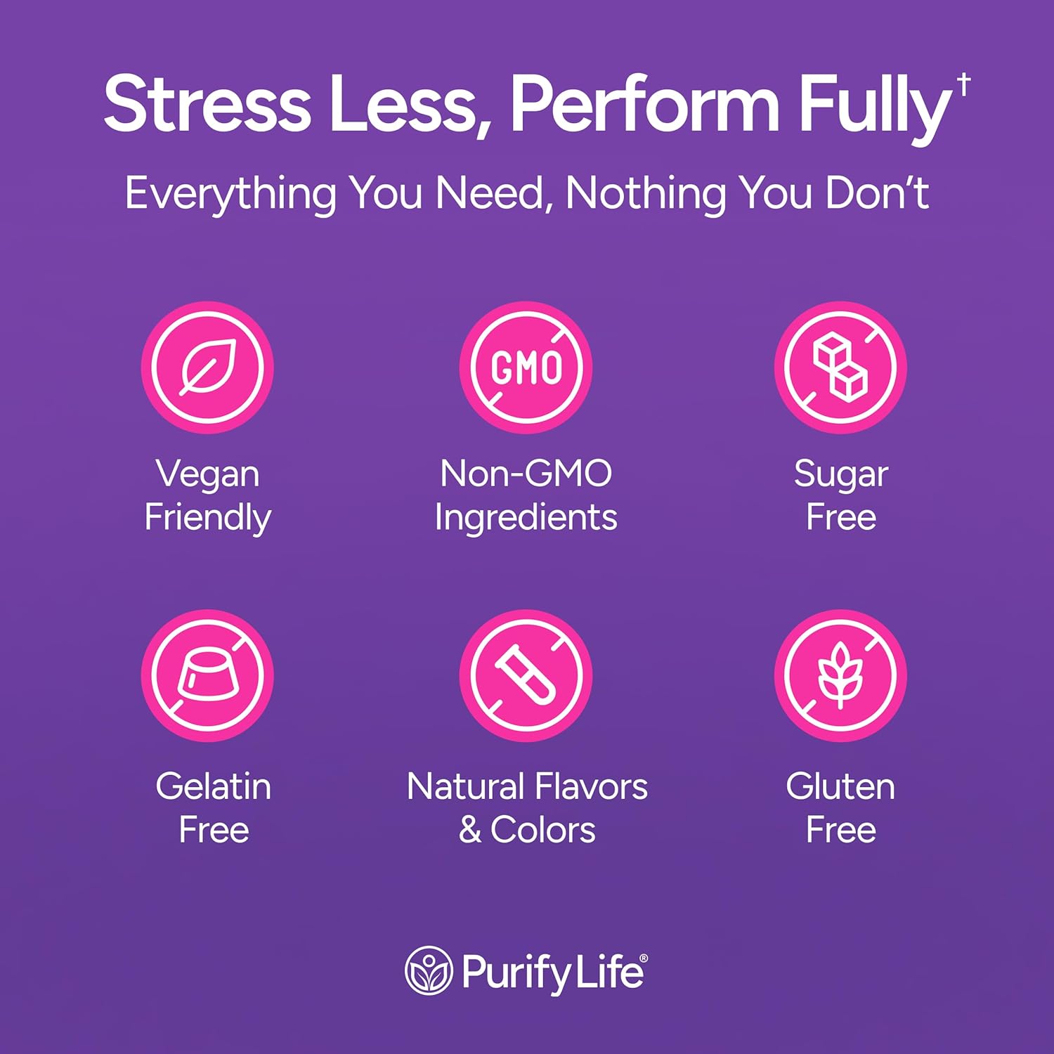 Purify Life Sugar-Free Rhodiola Rosea Gummies (1500mg/Serving) Cortisol Detox & Adrenal Support Supplement - Adaptogenic Rhodiola for Mood, Motivation, Stamina & Performance, Non-GMO, 60 Vegan Chews