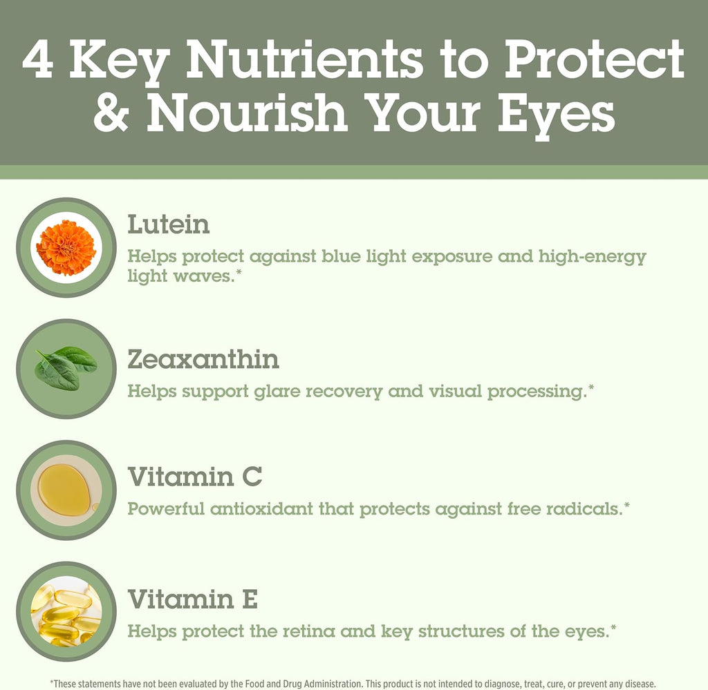 Quantum Health See Lutein+ Eye Care Supplement Helps Support Overall Eye Health As You Age - Lutein 20mg Zeaxanthin Plus Vitamins C & E Daily Nutrition for Women & Men - 30 Softgels