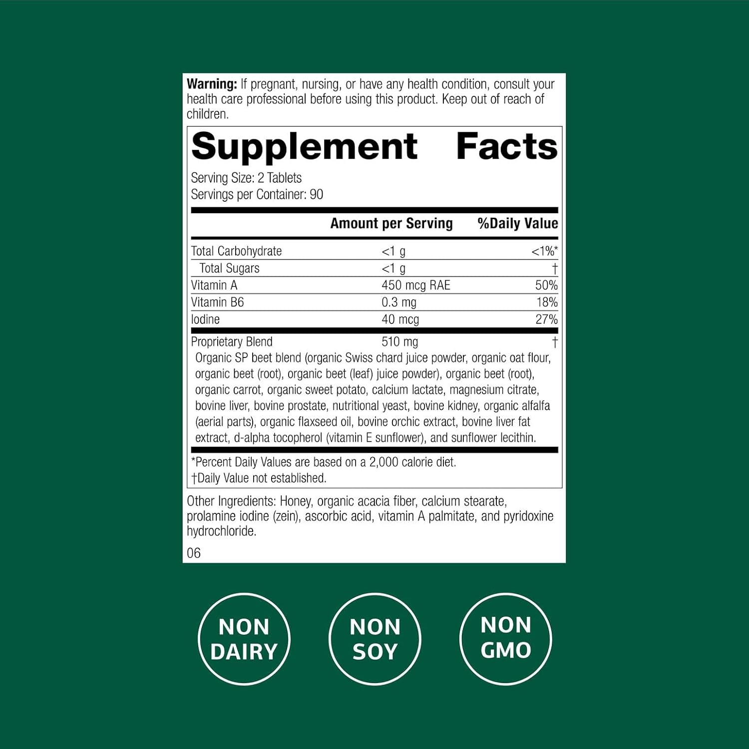 Standard Process Inc. A-F Betafood - Gluten-Free Liver Support, Cholesterol Metabolism, and Gallbladder Support Supplement with Vitamin A, Iodine, Vitamin B6-180 Tablets