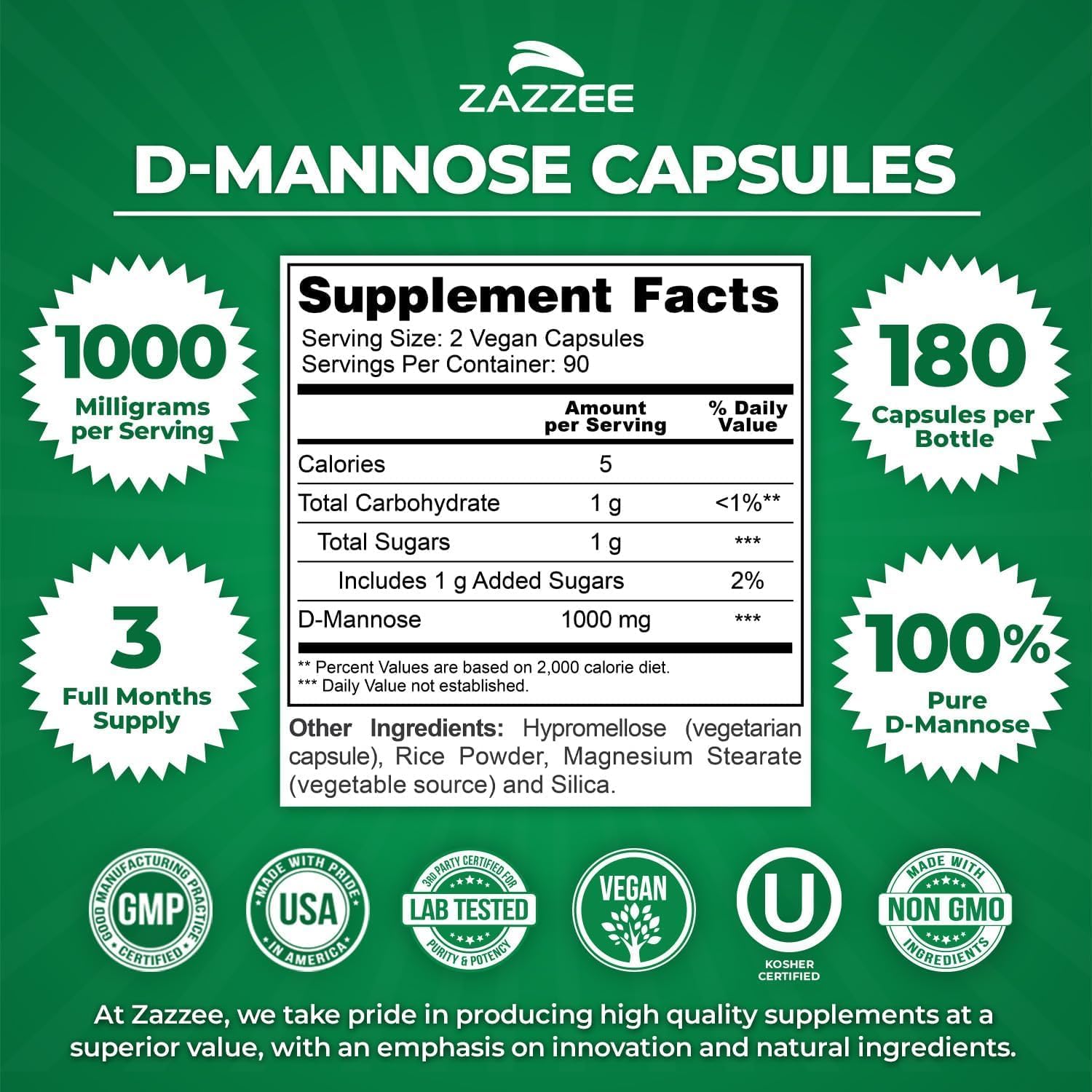 Zazzee Ultimate Urinary Tract Support Bundle | Super Concentrated Proanthocyanidin Cranberry Extract Capsules Plus D-Mannose 1000mg Capsules for UT & Bladder Cleansing