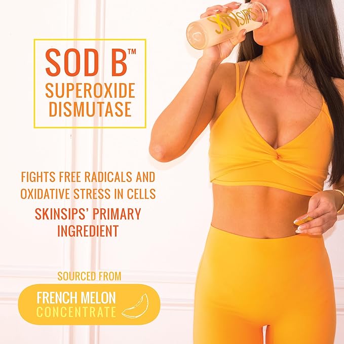 Skin Health & Energy Boost Drink Mix- Sugar Free, SOD B (TM), Antioxidants from French Melon Concentrate, On The Go Stick Packs, Lemon, 30 Pack