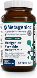 Metagenics Multigenics Chewable Multivitamin - Optimum Multiple Vitamin/Mineral Formula Orange-Flavored Chewable - 90 Servings