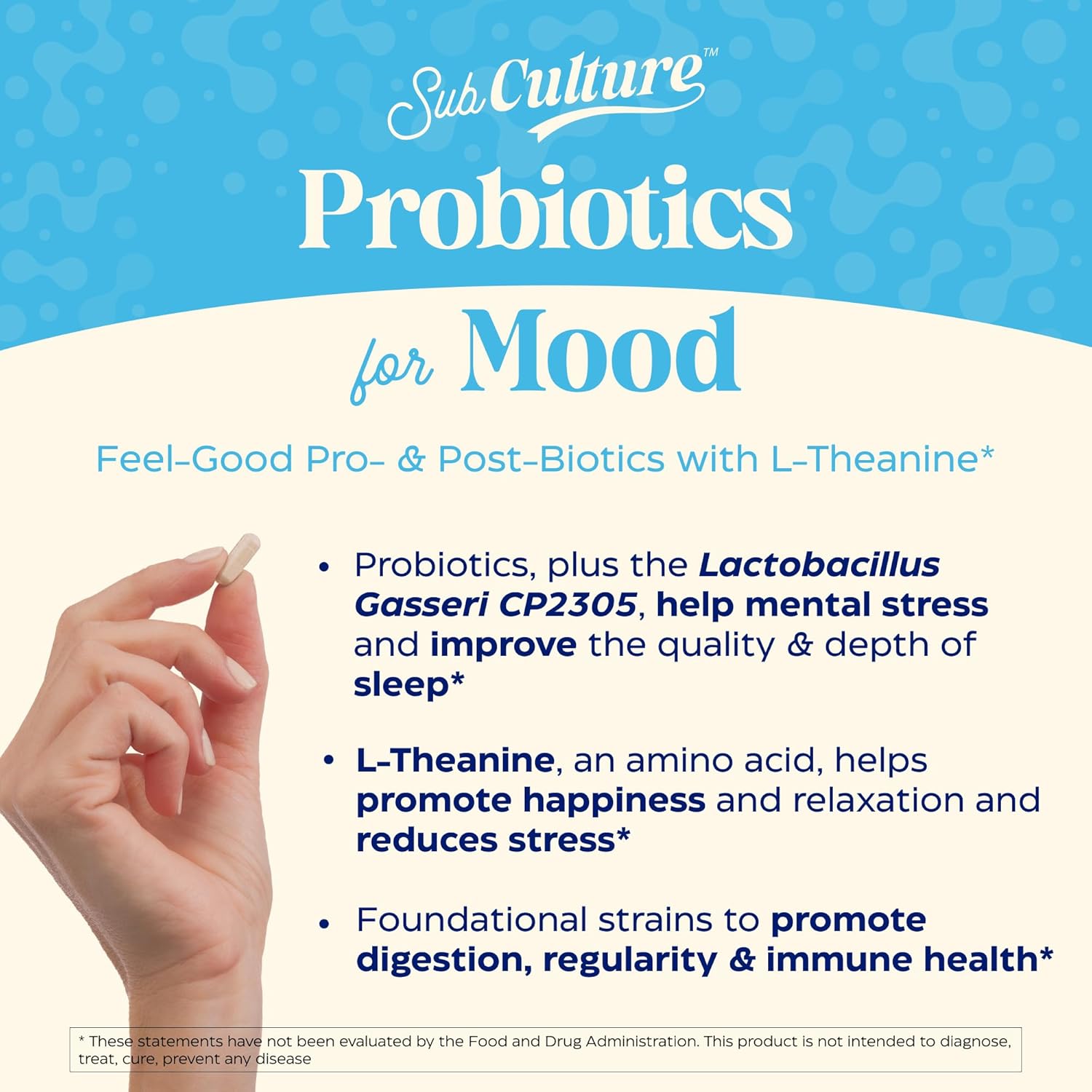 Enzymedica SubCulture Probiotics for Mood, Stress, & Sleep, 50 Billion CFU, Promotes Relaxation, Immune + Digestive Health & Regularity, 30 Count