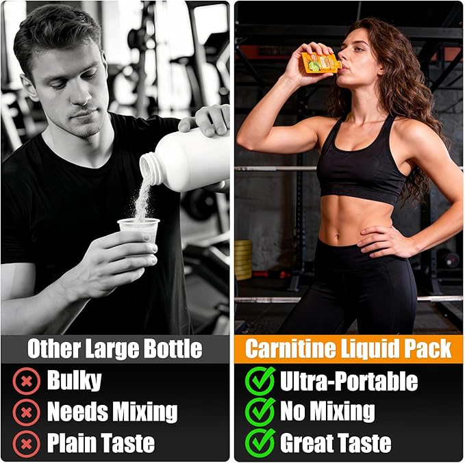 L-Carnitine Liquid Supplement with l carnitine 3000 and l carnitine – Pre-Workout Formula with Green Tea, Taurine & Electrolytes for Active Performance (30 Sachets)