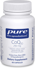 Pure Encapsulations CoQ10-250 mg CoQ10 - Brain Support Supplement* - Mitochondrial & Cellular Energy Support* - Non-GMO & Vegetarian - 60 Capsules