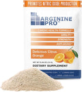 L-ARGININE PRO Supplement Powder | 30 Packets Single Serve Travel Size | 5,500mg of L-arginine Plus 1,100mg L-Citrulline, Orange