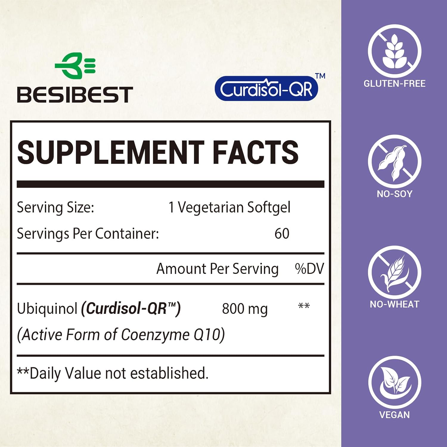 Liposomal Ubiquinol CoQ10 800 MG Softgel, High Absorption CoQ10 Ubiquinol Supplement, Active Coenzyme Q10 800mg, Powerful Antioxidant for Heart & Brain Function, Energy Production, 360 Vegan Softgels