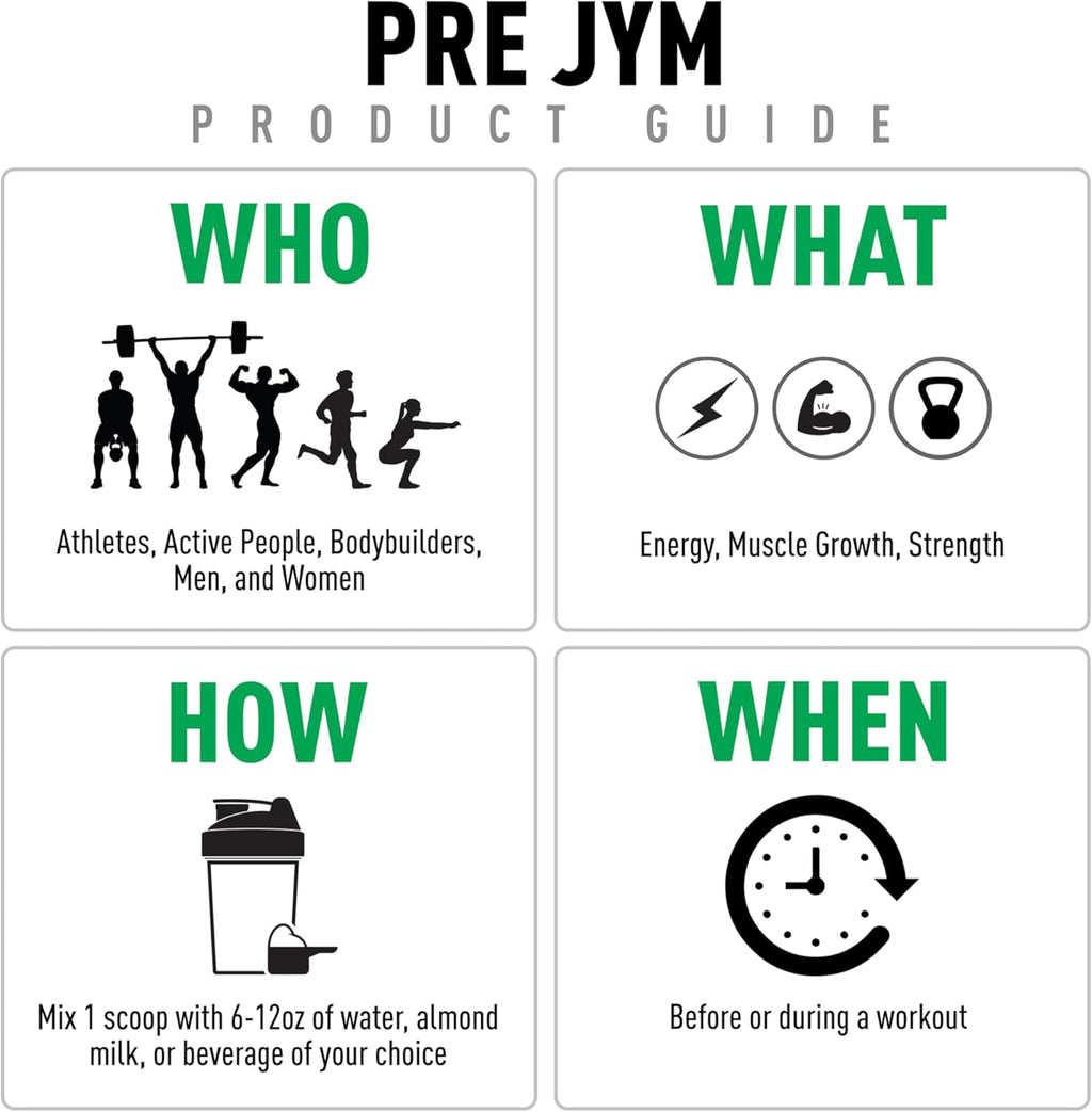 JYM Supplement Science Pre JYM Pineapple Strawberry Pre Workout Powder for Men & Women, BCAAs, Nootropics, Creatine HCI, Citrulline, Beta-Alanine, Betaine, Taurine, Huperzine, 30 Servings