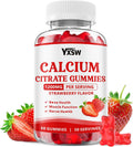 Calcium Citrate Gummies 1200mg, Chewable Calcium Supplement for Women & Men, Sugar Free Calcium for Bone, Muscle & Immune Support, Gluten Free, Vegan, Non-GMO, Strawberry Flavor, 60 Count