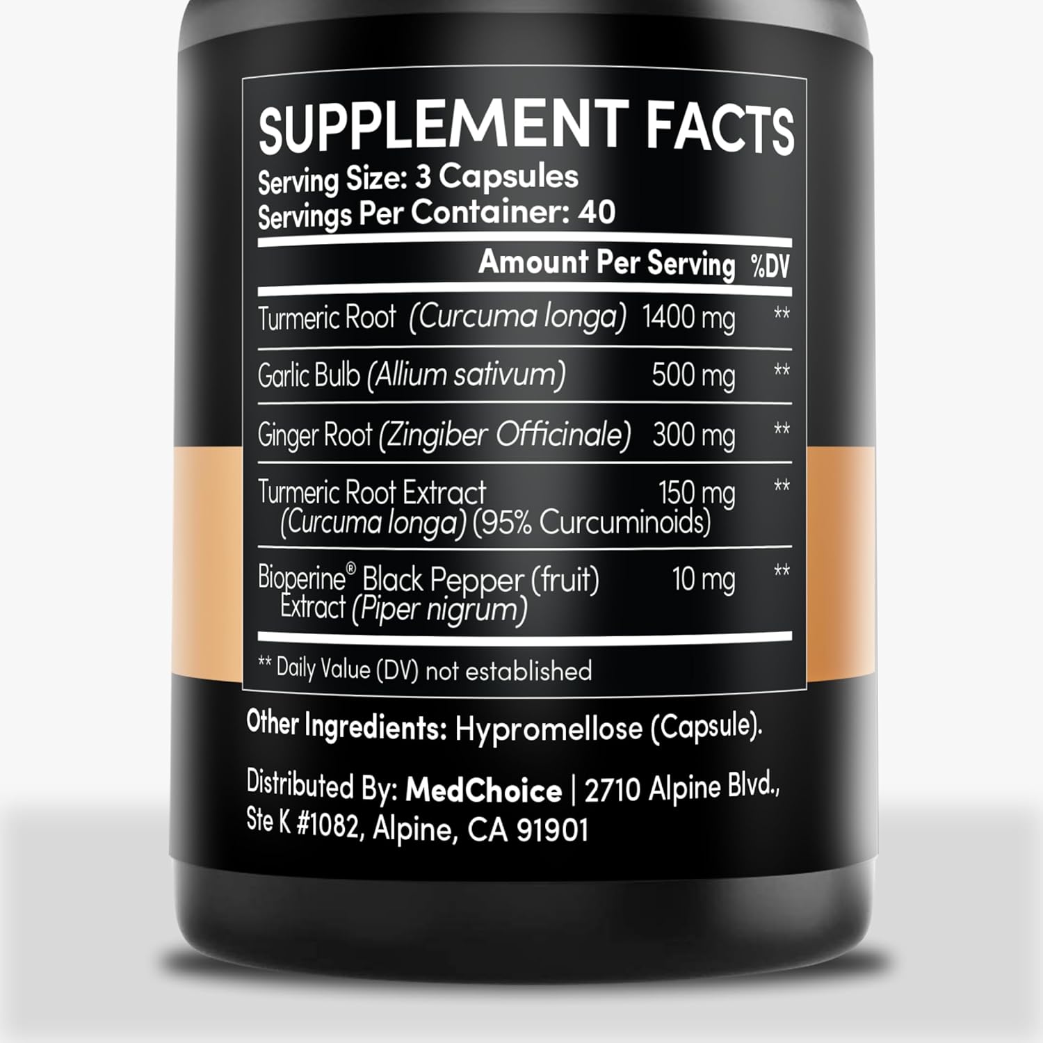 4-in-1 Turmeric and Garlic Supplements with Bioperine 2360 mg Turmeric Ginger Root Capsules with Garlic for Joint, Digestion & Immune Support (120ct, Pack of 2)