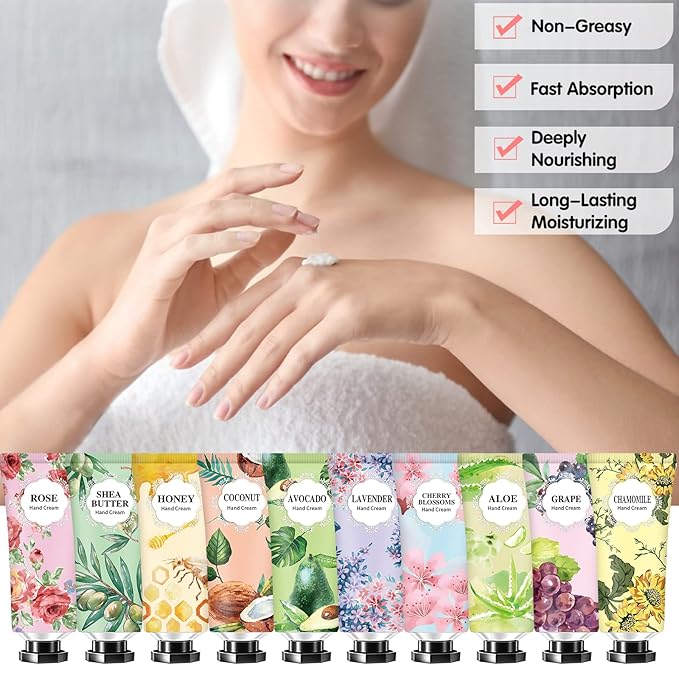 74 Pack Hand Cream Gift Set For Women and Girls,Valentines Day Gifts for Her,Him,Teacher Appreciation Gifts,Nurses Gifts,Natural Plant Hand Lotion For Dry Hands,Scented Mini Hand Lotion Travel Size
