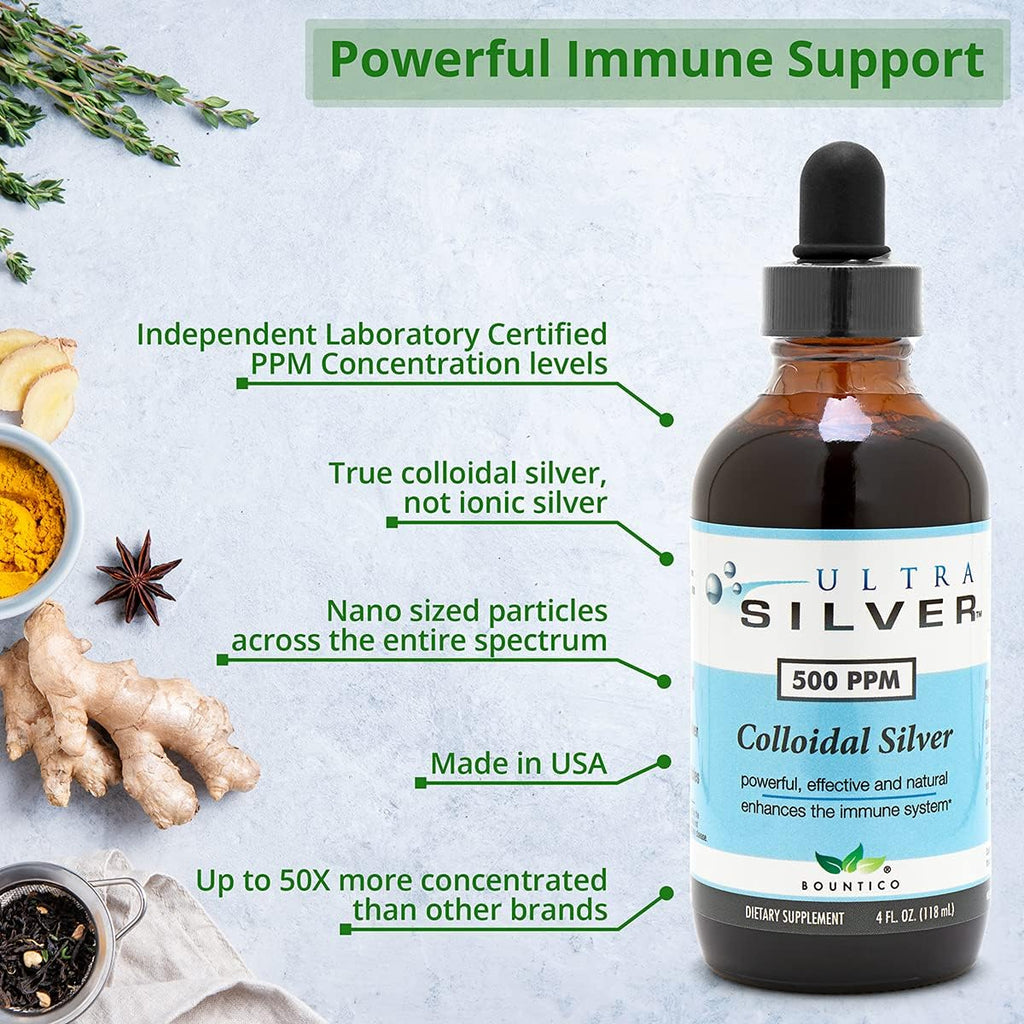 Ultra Silver® Colloidal Silver | 1,000 PPM, 8 Oz (236mL) | Mineral Supplement | True Colloidal Silver - with Dropper