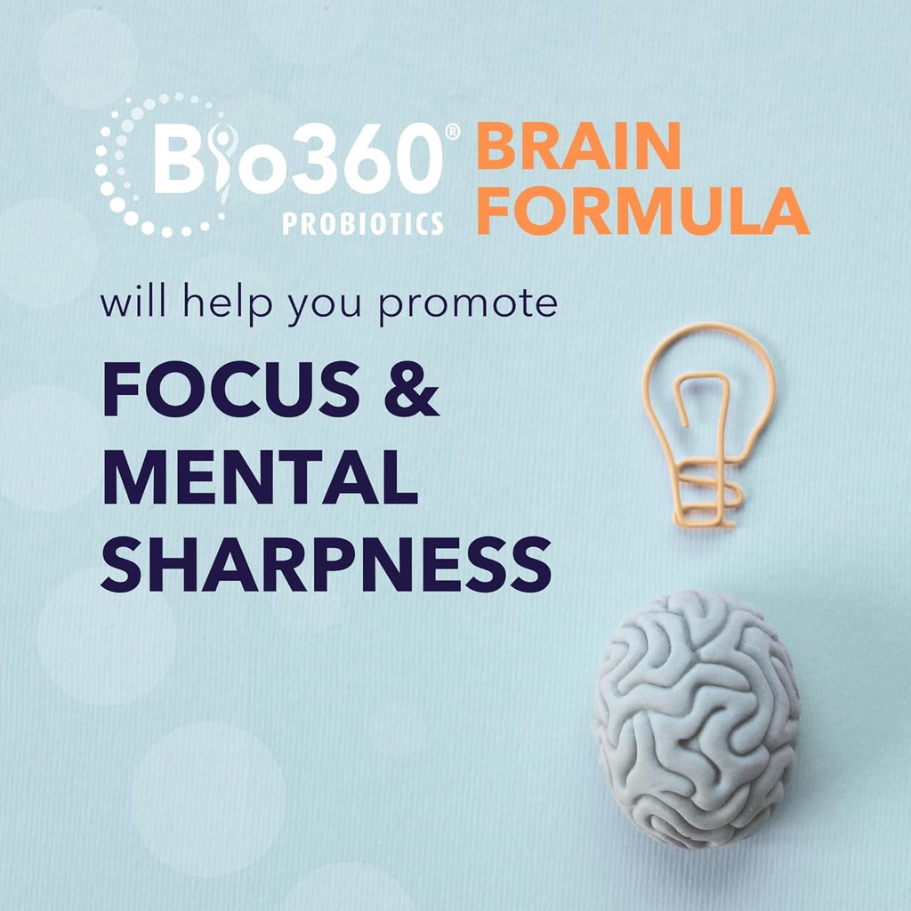 Brain Supplements for Memory and Focus - Supports Brain Health, Mental Clarity & Alertness - Capsules with B5, B6 & B12-30 Billion CFU for Immunity, Digestion & Gut Health - 30 Count