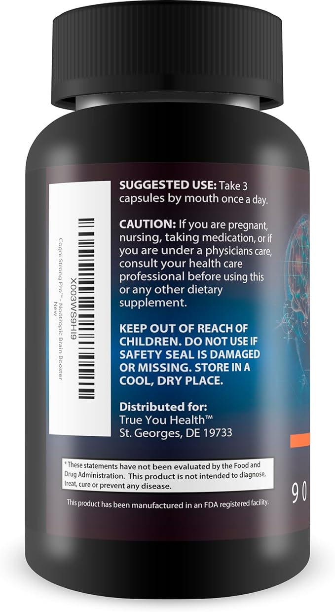 Cogni Strong Pro - Brain Health Support Supplement for Memory, Focus, Clarity, & Mood - Brain Health Supplements for Adults with Ginseng, Turmeric, Green Tea, & Vitamin D - Nootropic Brain Booster