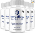 BLUE VIBE NervaEase Premium Health & Wellness Nootropic Supplement, NervaEase Advanced All Natural Health Management & Overall Support Supplement Formula Pills (5 Pack - 300 Capsules)