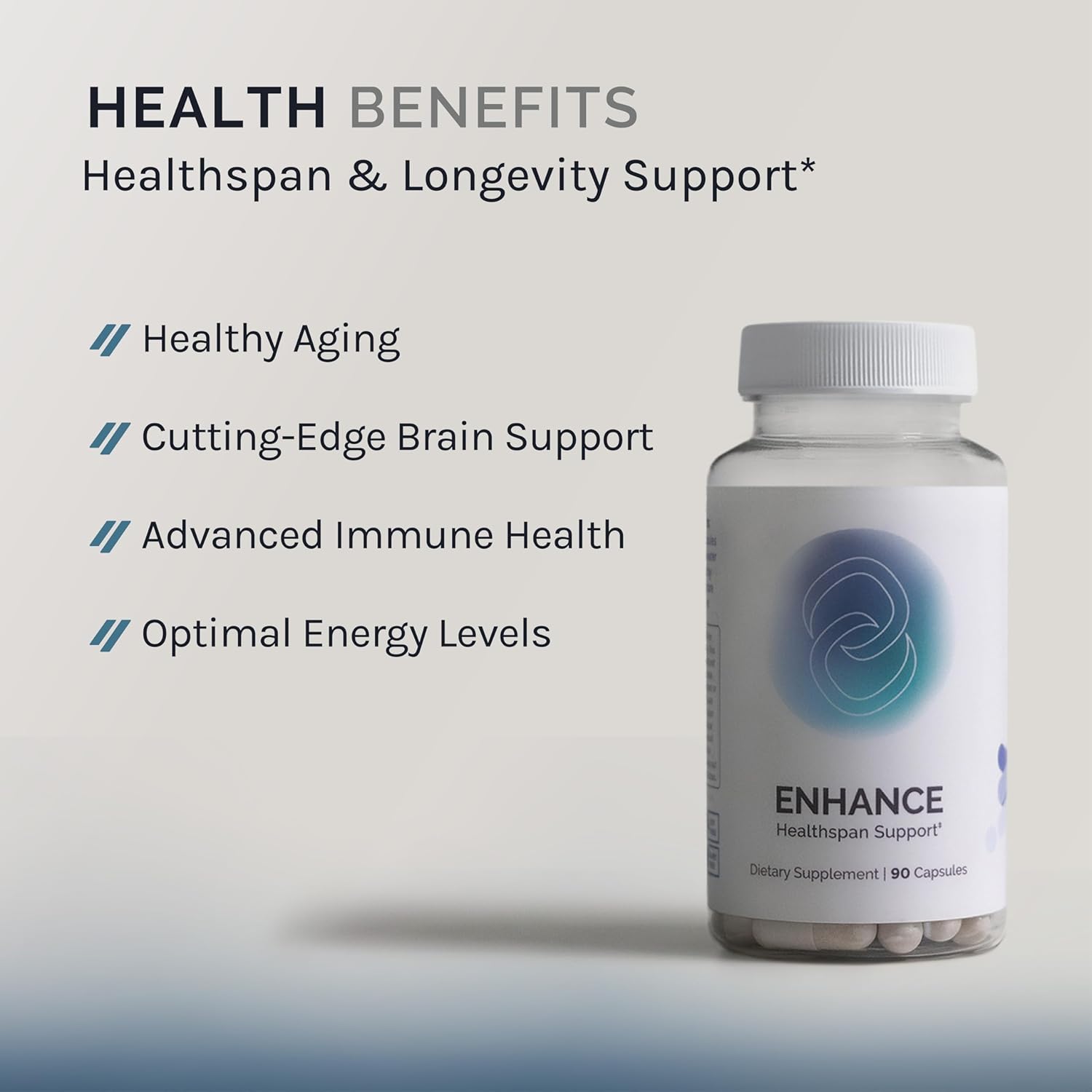 InfiniWell Enhance - Healthy Aging, Longevity Supplement with Trimethylglycine (TMG)- Encourage Cellular Renewal & Mitochondrial Health - Help Promote Healthspan & Epigenetic Aging (90 Capsules)