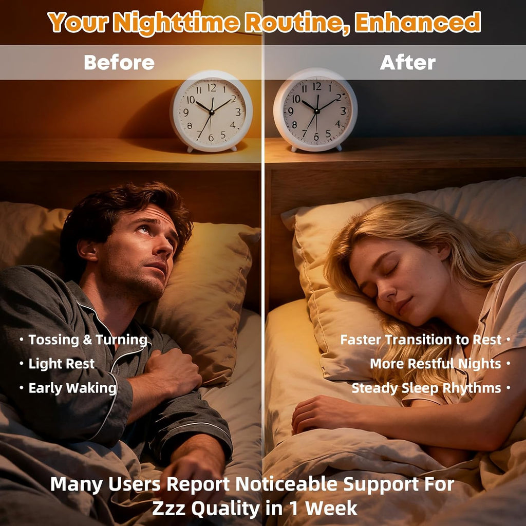 Nighttime Sleep Hot Cocoa with Magnesium: Mushroom Hot Chocolate Powder with Ashwaganda Lion's Mane Reishi Support Healthy Mood Sleep, Melatonin-Free Vegan Organic Non-GMO 20 Servings