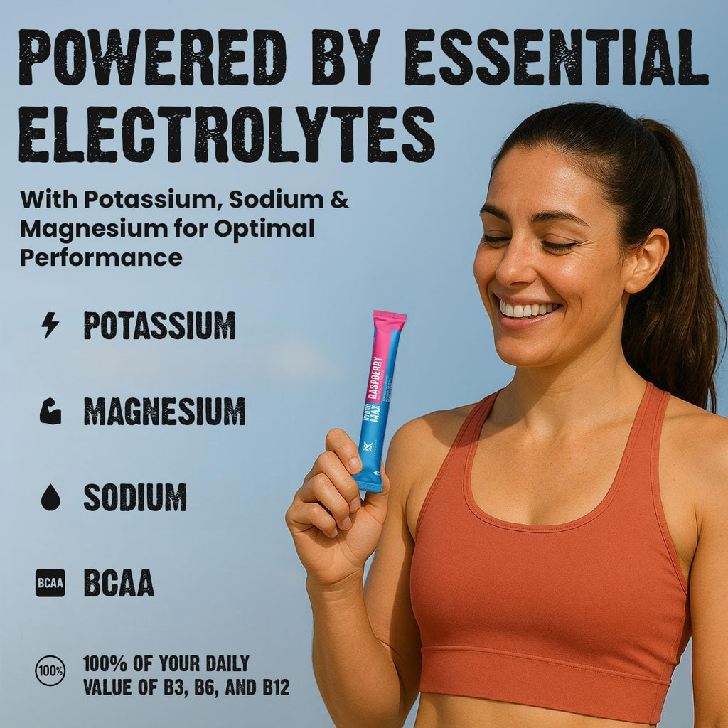 CardoMax Hydromax Electrolyte Drink Mix – Raspberry 15 Liquid Packets with Potassium & Magnesium – Sugar-Free, Keto & Vegan Electrolytes for Hydration