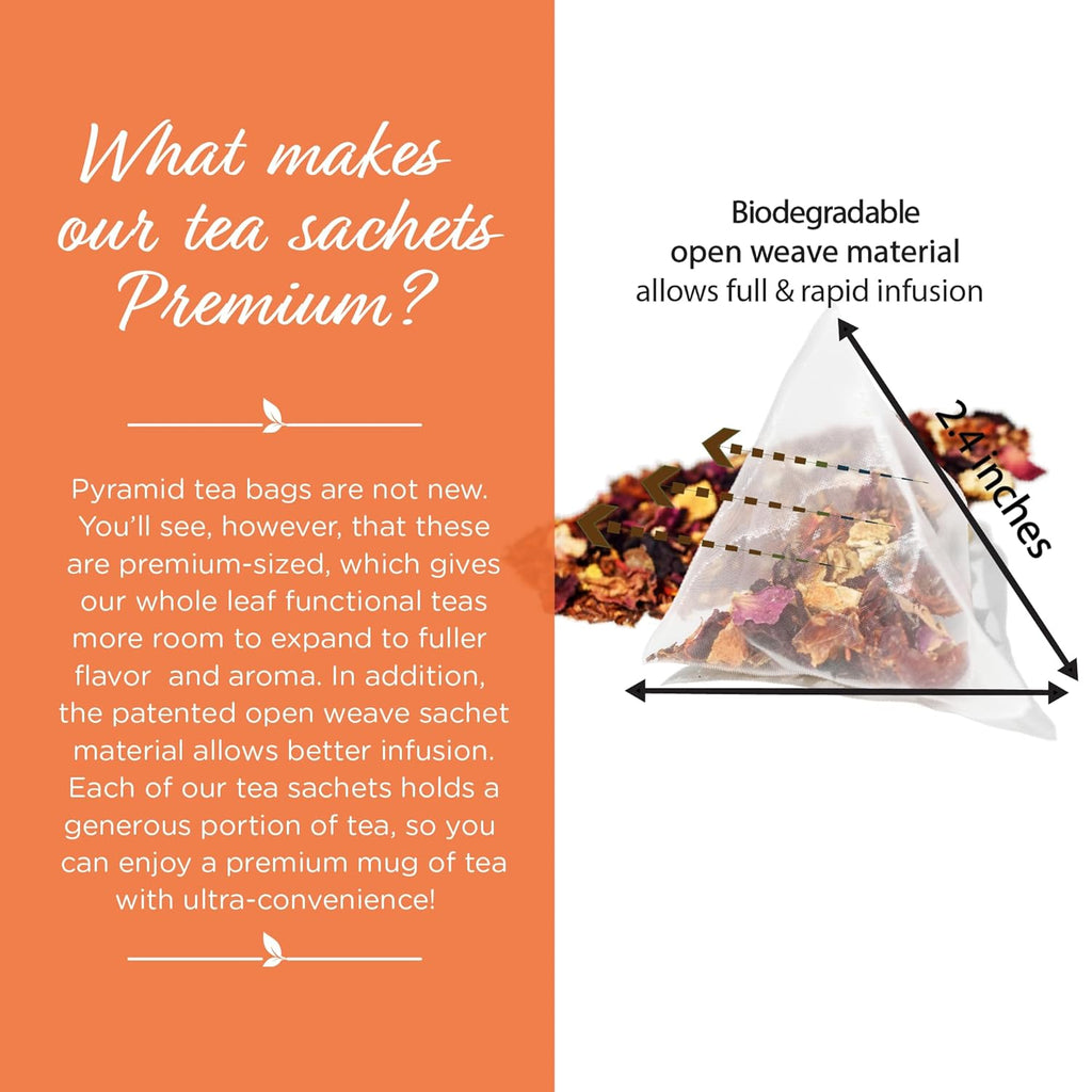 The Tea Spot Blood Orange Smoothie Herbal Tea | Blend of Rooibos Tea, Orange Peel, Hibiscus, Rosehips, Rose Petals, Safflowers, Natural Orange and Vanilla Flavors | Caffeine-Free 15 Tea Bags