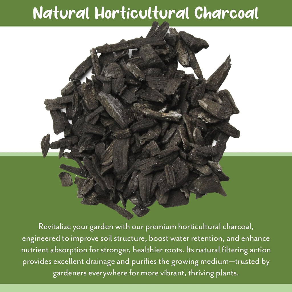 Horticultural Charcoal for Indoor Plants (30 Quarts), Hardwood Soil Additive for Orchids, Terrariums, and Gardening