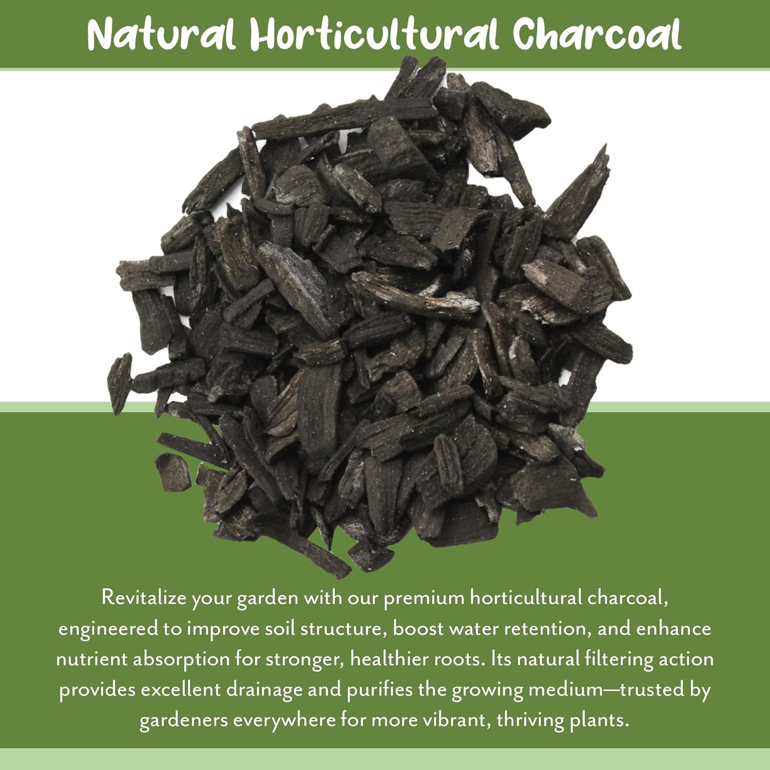 Horticultural Charcoal for Indoor Plants (8 Quarts), Hardwood Soil Additive for Orchids, Terrariums, and Gardening