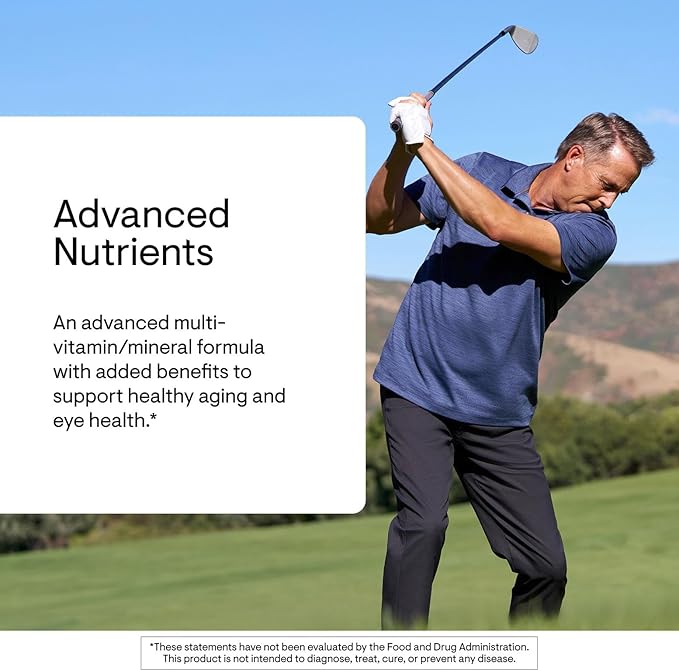 THORNE - Advanced Nutrients - Multivitamin & Mineral Supplement with Nicotinamide Riboside & Resveratrol - Foundational Support, Healthy Aging & Eye Health* - 30 Servings