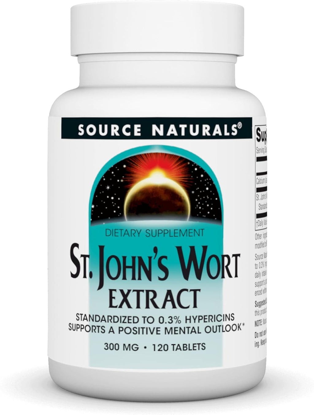 Source Naturals St. Johns Wort Extract 300 mg Supports a Positive Mental Outlook - 120 Tablets