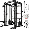 RitFit M2 PRO-3D Smith Machine with Weight Stack, 3D Functional Trainer & Power Cage, 308.6lbs Stack, 16 Adjustment Holes, 6 Storage Pegs for Full-Body Home Gym