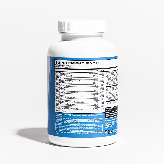 BARE PERFORMANCE NUTRITION, BPN Strong Multi-Vitamin, Foundational Health, Improved Mood and Sleep, Adaptogens, Improved Cognitive Health