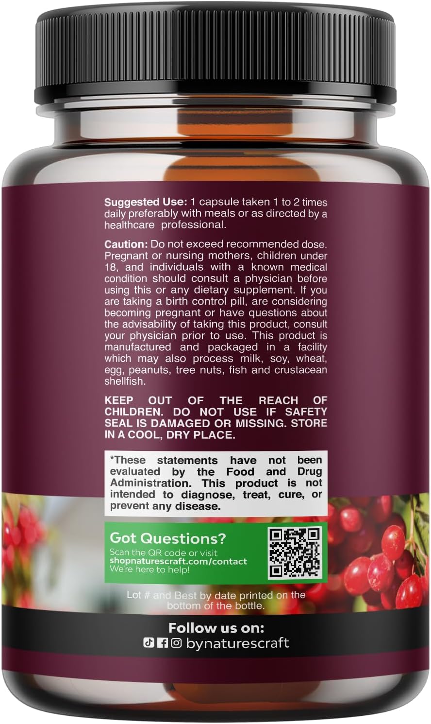 Advanced Kidney Support Supplement - Kidney Cleanse Detox & Repair Cranberry Extract Capsules with Uva Ursi, Stinging Nettle & Astragalus for Kidney Health - Urinary Tract Health - 60 Caps
