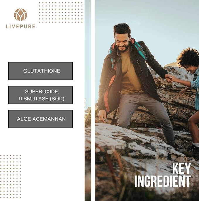 PURE PurXcel Antioxidant Supplement | 30 Capsules | Potent Antioxidant Blend with Glutathione & Superoxide Dismutase | Supports Skin, Joints & Natural Cleansing