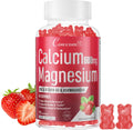 Calcium Magnesium Zinc Gummies & Vitamin D3,B6,B12,Immune & Supporting Bone Health Calcium Magnesium Supplement for Women Men,Sugar-Free Vegan Strawberry Flavor 90 Counts