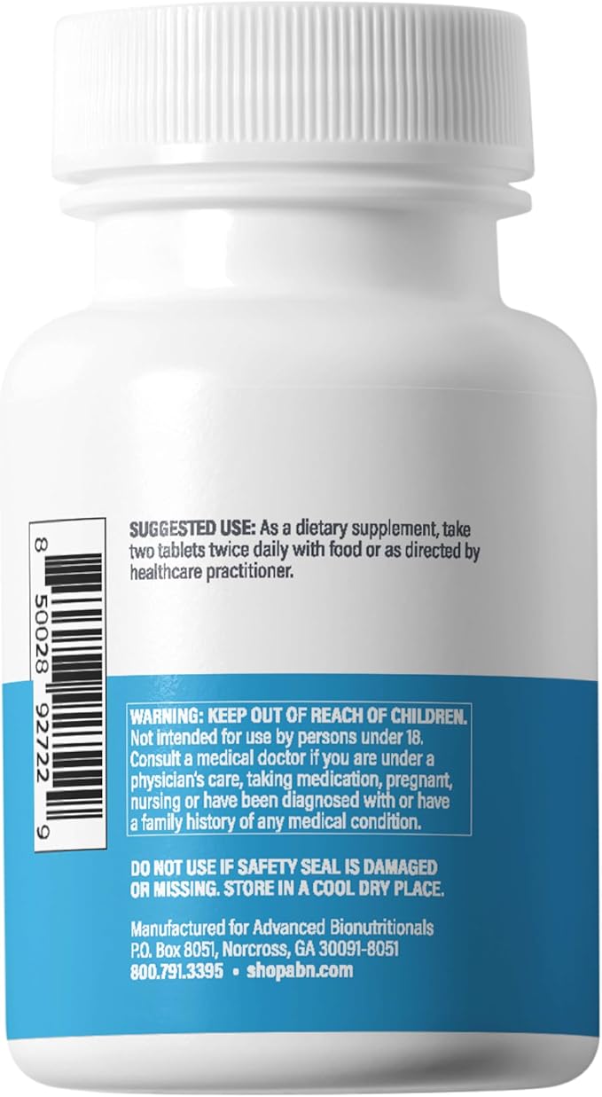 Advanced Bionutritionals Advanced Adrenal Factor – Adrenal Support Supplement – Non-GMO, Gluten-Free, Vegan – 120 Tablets
