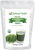 Z Natural Foods Organic Wheat Grass Juice Powder - Superfood for Healthy Aging & Digestion - Non-GMO, Vegan, Kosher - Perfect for Juices, Yogurts & Smoothies - Wheatgrass Juice Powder Bliss, 1 lb