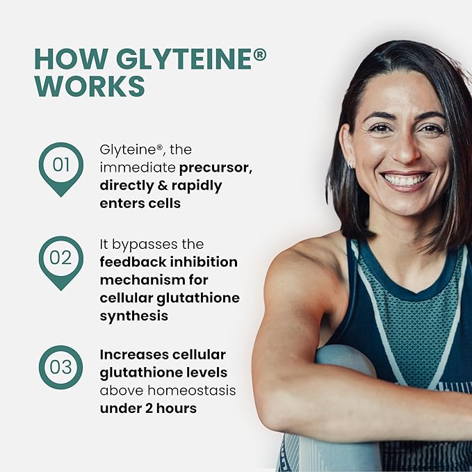 CONTINUAL - G Glyteine 400 mg Capsules | Cellular‑Enhancing Glutathione Supplement | Powerful Antioxidant Support | 90‑Day Supply (180 Capsules)