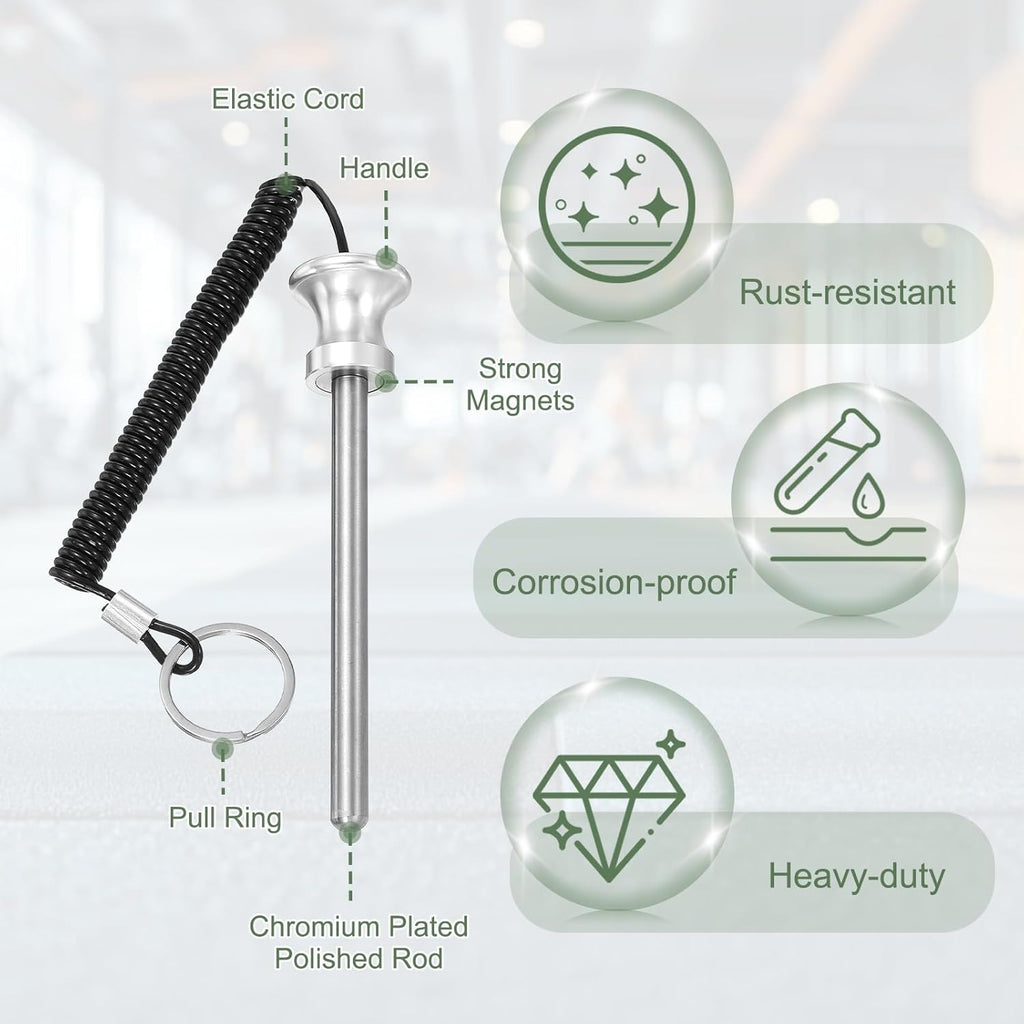 Weight Stack Pin, Weight Gym Pin Strength Training Equipment Replacement with Pull Rope for Home Gym Club